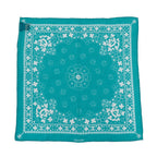 Chanel Scarf Bandana Clover & Blue Cotton