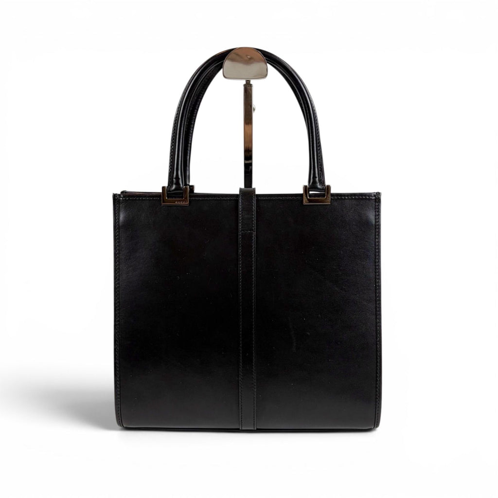 Gucci Jackie Line Handbag Mini Tote Black Leather — view 3