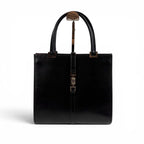 Gucci Jackie Line Handbag Mini Tote Black Leather — view 2