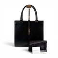Gucci Jackie Line Handbag Mini Tote Black Leather