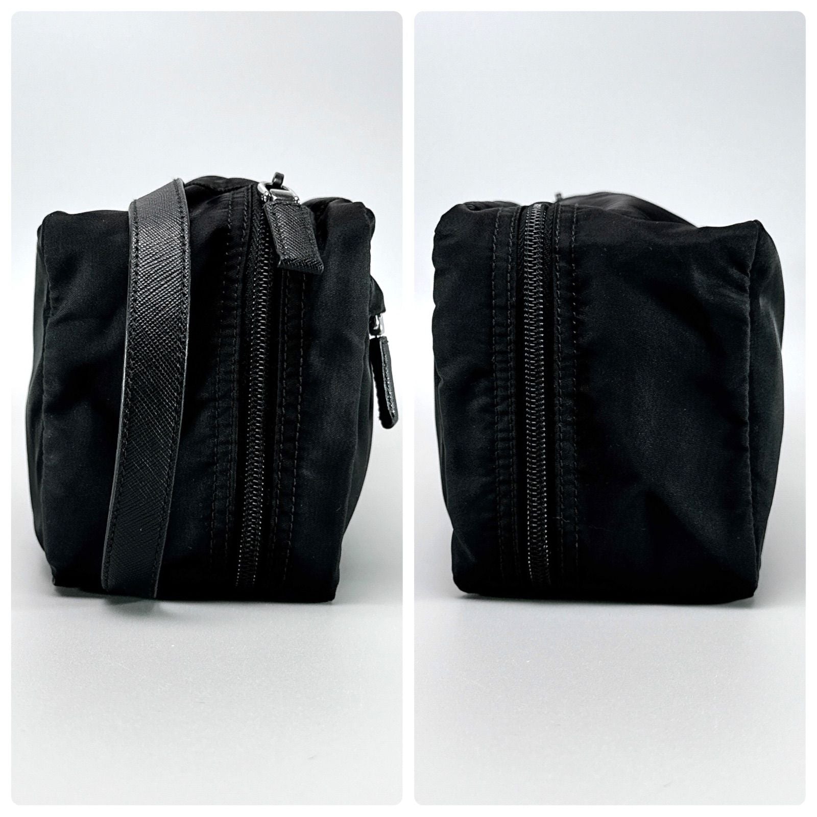 Prada Triangle Logo Clutch Travel Pouch Nylon — view 6