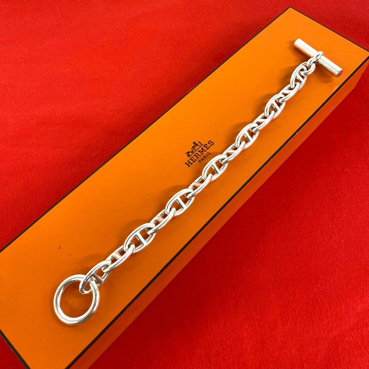 Hermes Chaine D'ancre GM Bracelet 925 Sterling Silver Chain