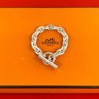 Hermes Chaine D'ancre PM 17 Links Bracelet 925 Sterling Silver Chain