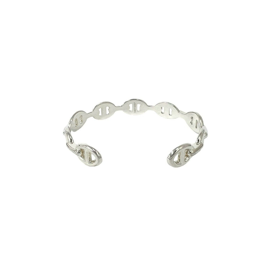 Hermes Box Enchainee Bangle 925 Sterling Silver Bracelet — view 6
