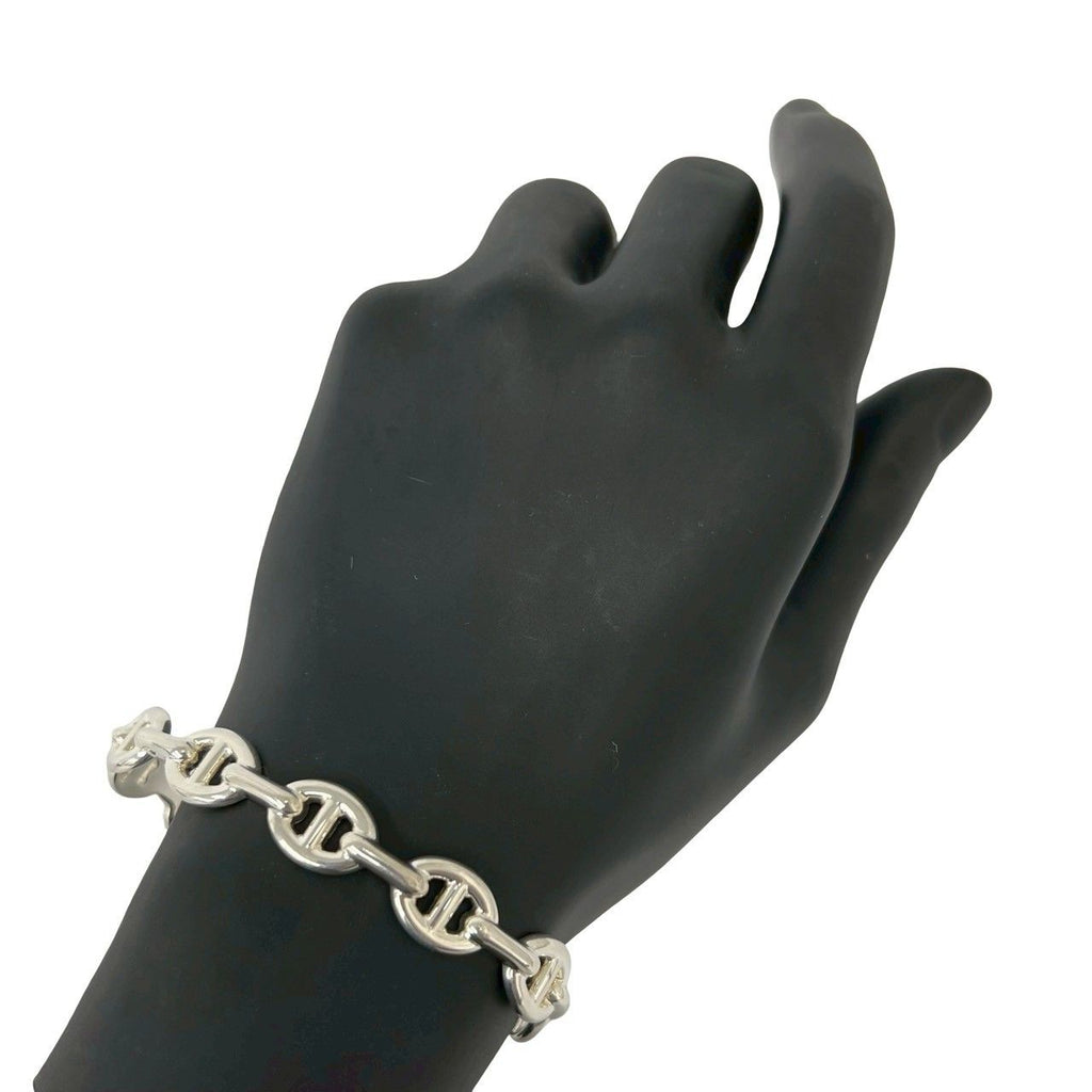 Hermes Box Enchainee Bangle 925 Sterling Silver Bracelet — view 2
