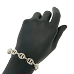 Hermes Box Enchainee Bangle 925 Sterling Silver Bracelet — view 2
