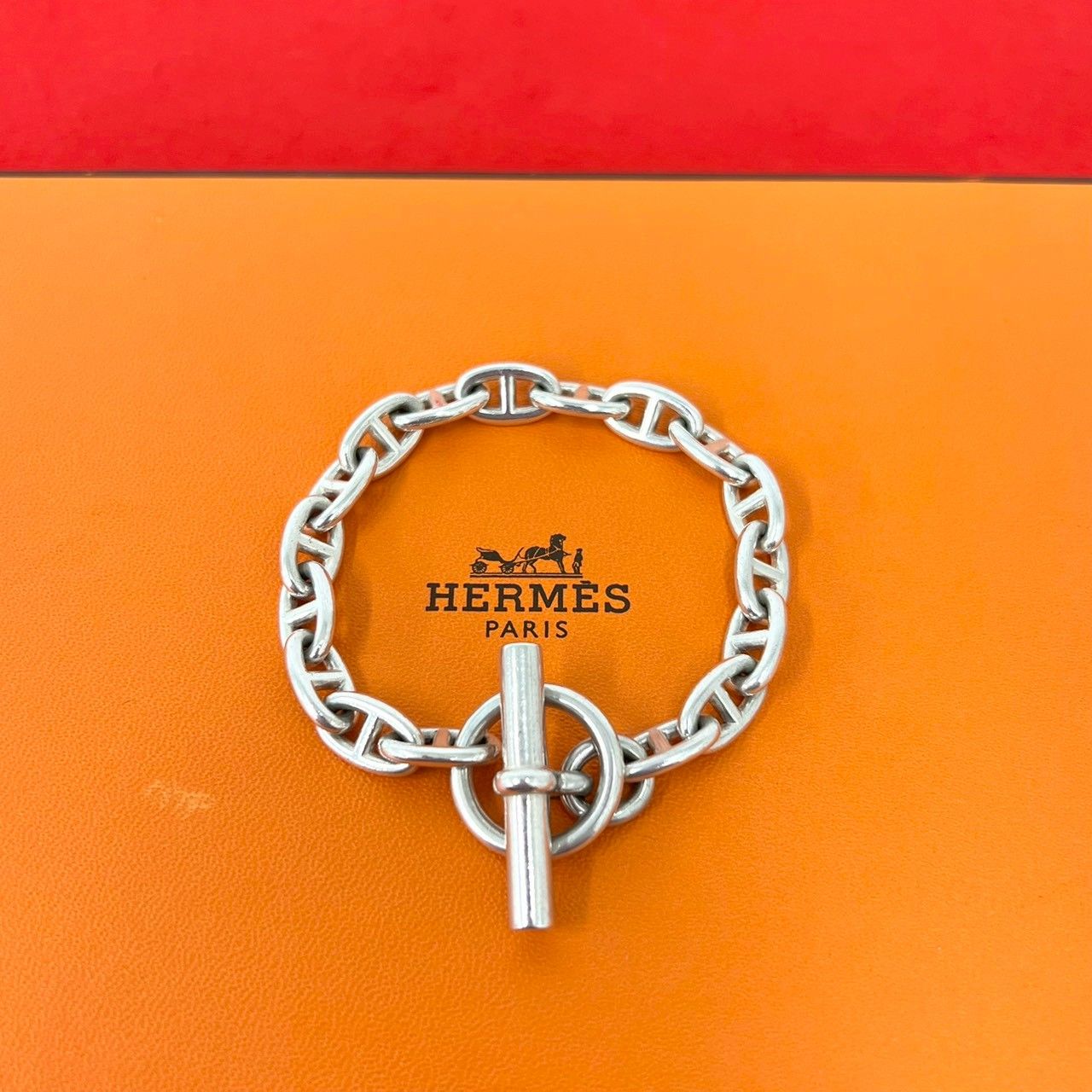 Hermes Chaine D'ancre PM 17 Links Martin Margiela Era 925 Sterling Silver Chain