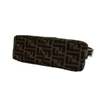 Fendi Vintage Zucca FF Pattern Canvas Leather Shoulder Bag Brown Black — view 8