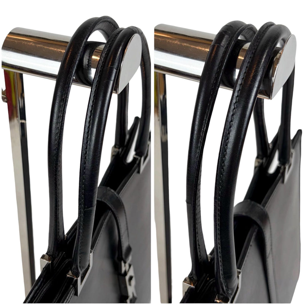 Gucci Jackie Line Handbag Mini Tote Black Leather — view 7