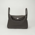 Hermes Lindy 34 Tote Shoulder Bag Color Etain Gray Silver