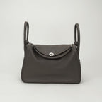 Hermes Lindy 34 Tote Shoulder Bag Color Etain Gray Silver