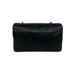 Chanel Vintage Diana Quilted CC Logo Lambskin Shoulder Bag Black — view 3
