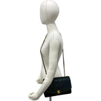 Chanel Vintage Diana Quilted CC Logo Lambskin Shoulder Bag Black — view 2