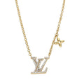 Louis Vuitton LV Iconic Stone Embellished Logo Necklace