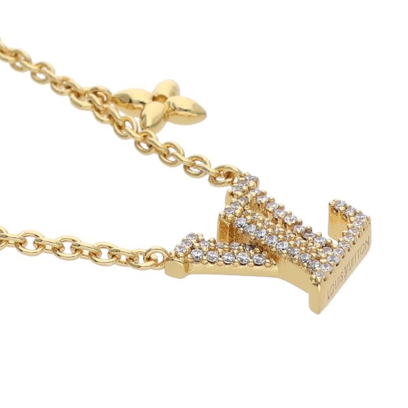 Louis Vuitton LV Iconic Stone Embellished Logo Necklace — view 3