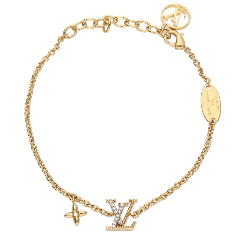 Louis Vuitton LV Iconic Stone Embellished Logo Bracelet