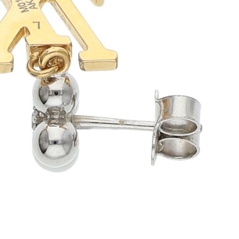 Louis Vuitton Pendant LV Iconic Flower Monogram Metal Zircon Earrings — view 3