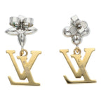 Louis Vuitton Pendant LV Iconic Flower Monogram Metal Zircon Earrings — view 2