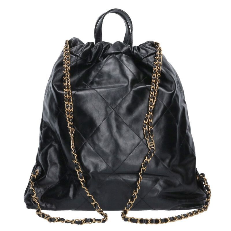 Chanel 22 Large Shiny Calfskin Backpack — view 2