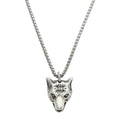 Gucci Anger Forest Wolf Necklace Silver