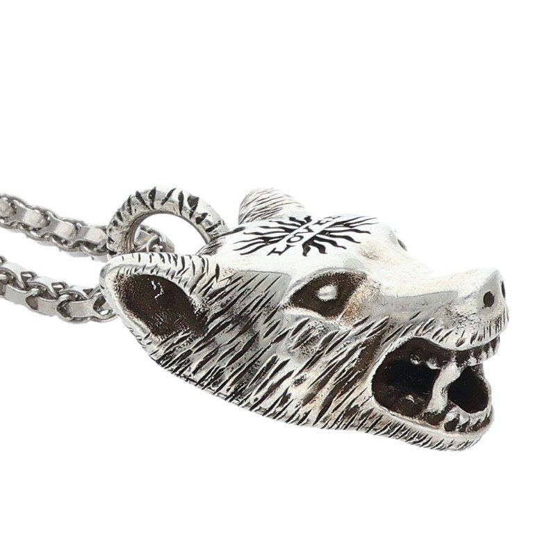 Gucci Anger Forest Wolf Necklace Silver — view 4