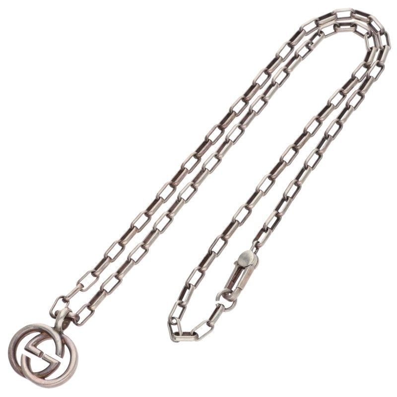 Gucci Interlocking Necklace Silver — view 2