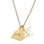Louis Vuitton Collier Map LV Initial Necklace