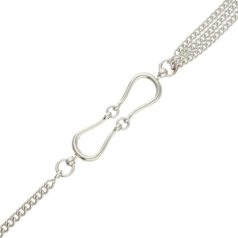 Hermes Horsebit Silver Necklace — view 5