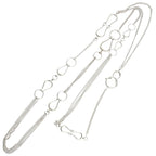 Hermes Horsebit Silver Necklace — view 2