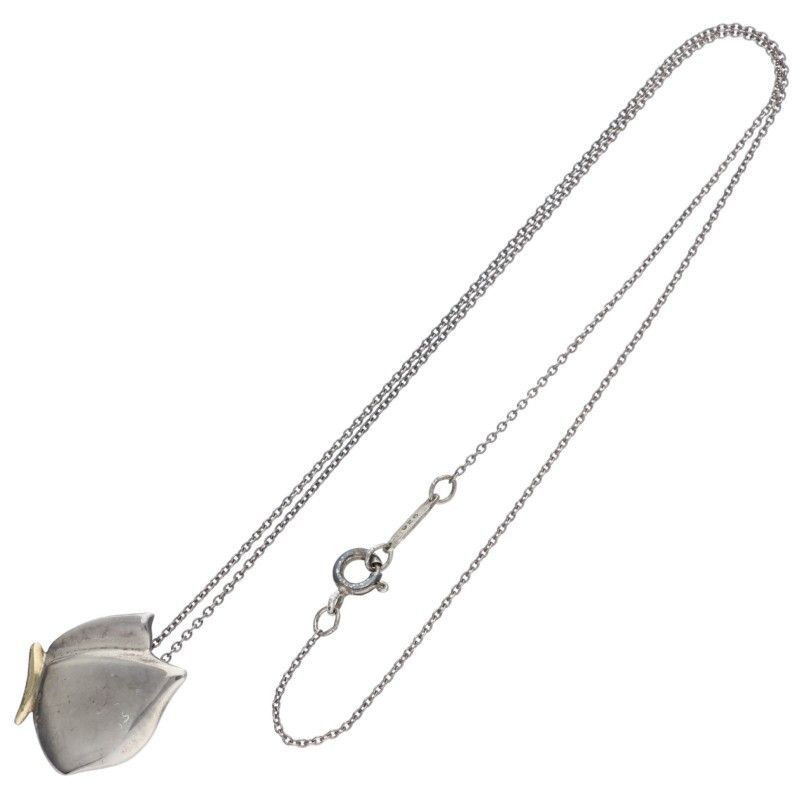 Tiffany & Co 18k Yellow Gold and Silver Butterfly Chain Necklace — view 2