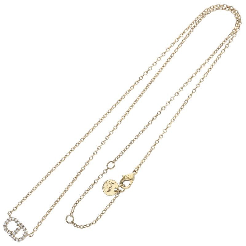 Dior CD Motif Rhinestone Necklace — view 2