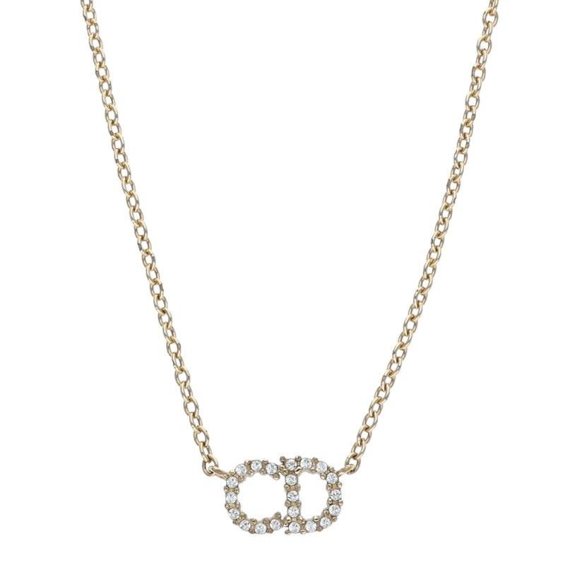 Dior CD Motif Rhinestone Necklace