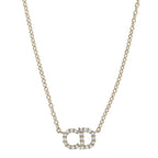 Dior CD Motif Rhinestone Necklace