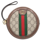 Gucci GG All Over Print Canvas Leather Pouch