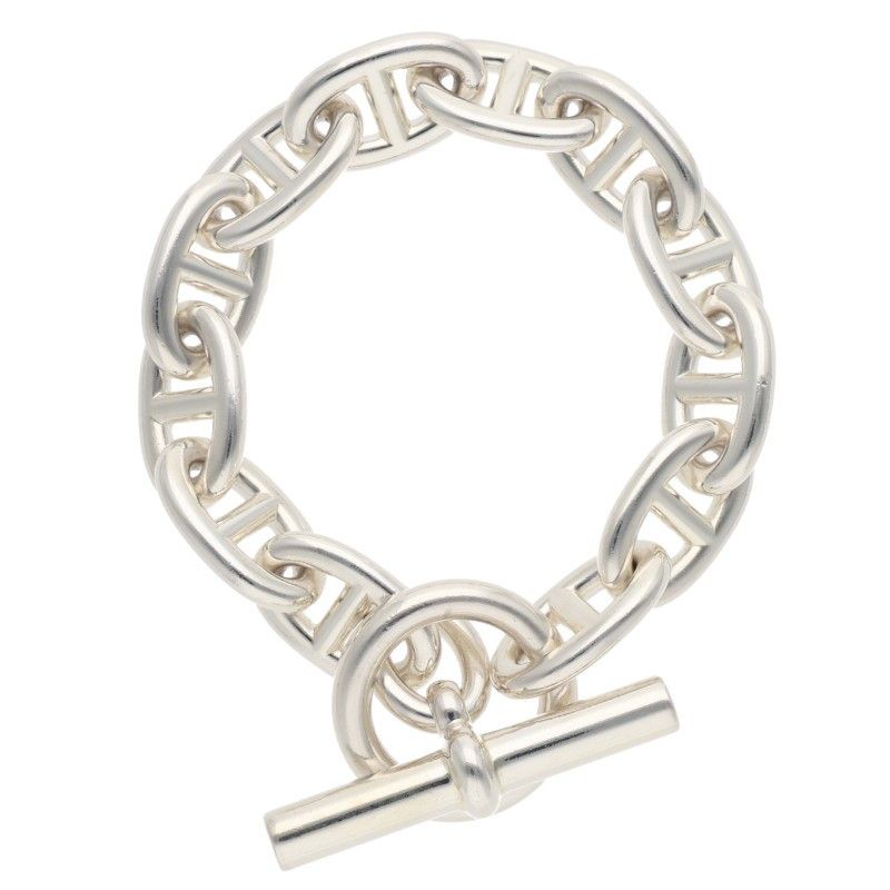 Hermes Chaine D'ancre TGM Silver Bracelet