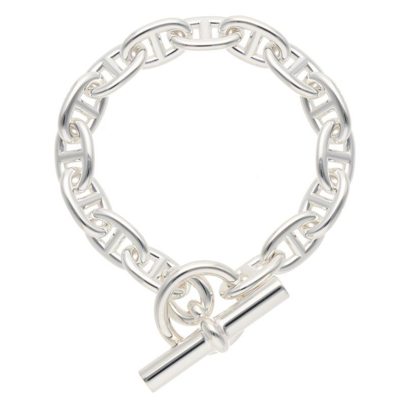 Hermes Chaine D'ancre Silver Bracelet