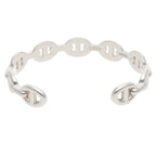 Hermes Chaine D'ancre Enchainee Silver Bangle Bracelet — view 2