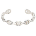Hermes Chaine D'ancre Enchainee Silver Bangle Bracelet