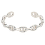 Hermes Chaine D'ancre Enchainee Silver Bangle Bracelet