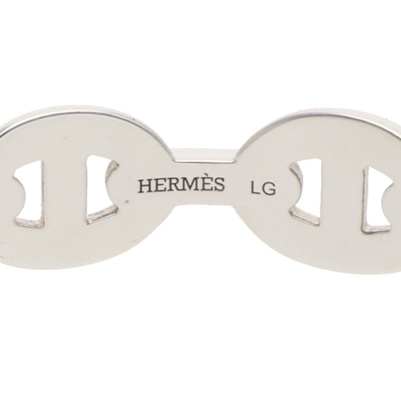 Hermes Chaine D'ancre Enchainee Silver Bangle Bracelet — view 3