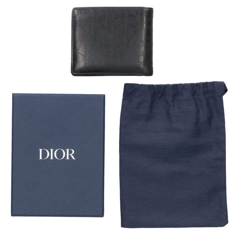 Dior Perforated Oblique Bifold Leather Wallet — view 2