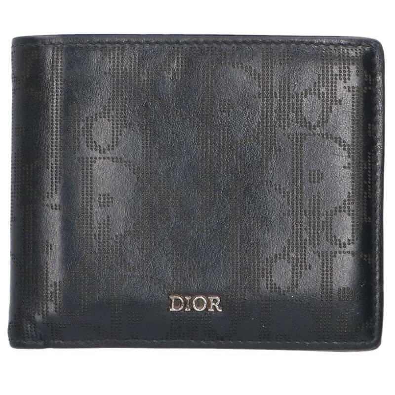 Dior Perforated Oblique Bifold Leather Wallet