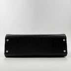 Chanel CC Logo Tote Shoulder Bag Caviar Leather Black Silver Vintage — view 8