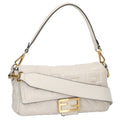 Fendi Logo Embossed Baguette Shoulder