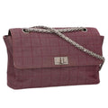 Chanel 2.55 Chocolate Canvas Chain Shoulder