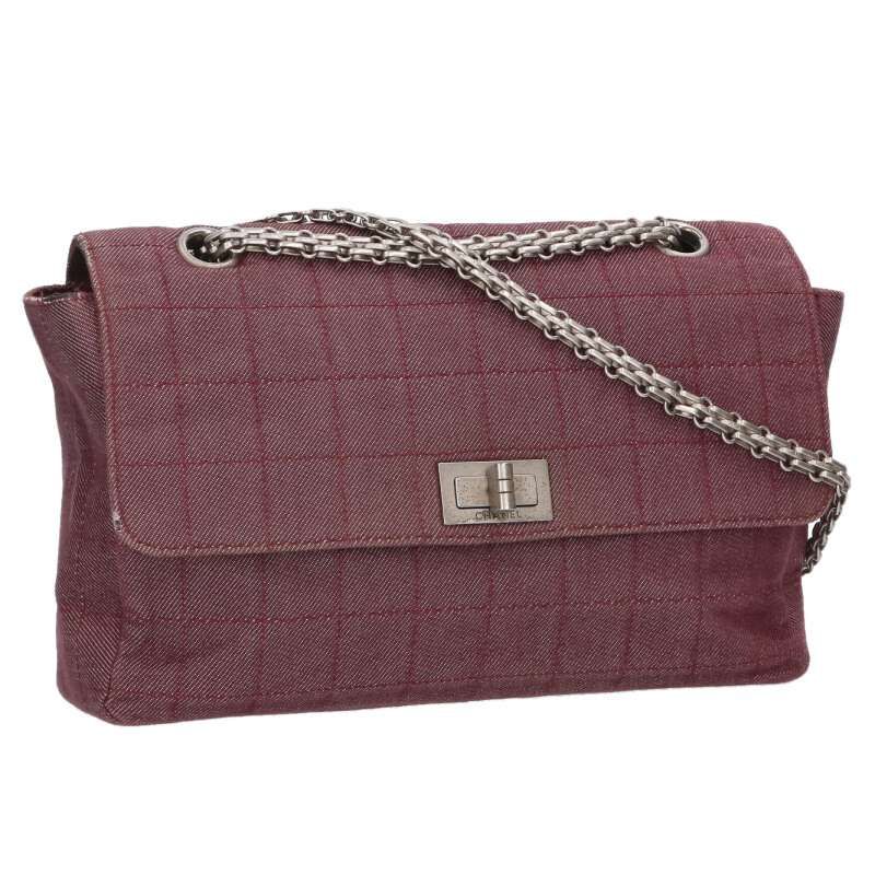 Chanel 2.55 Chocolate Canvas Chain Shoulder