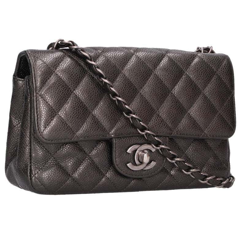Chanel Mini Quilted Caviar Leather Chain Shoulder Bag 20