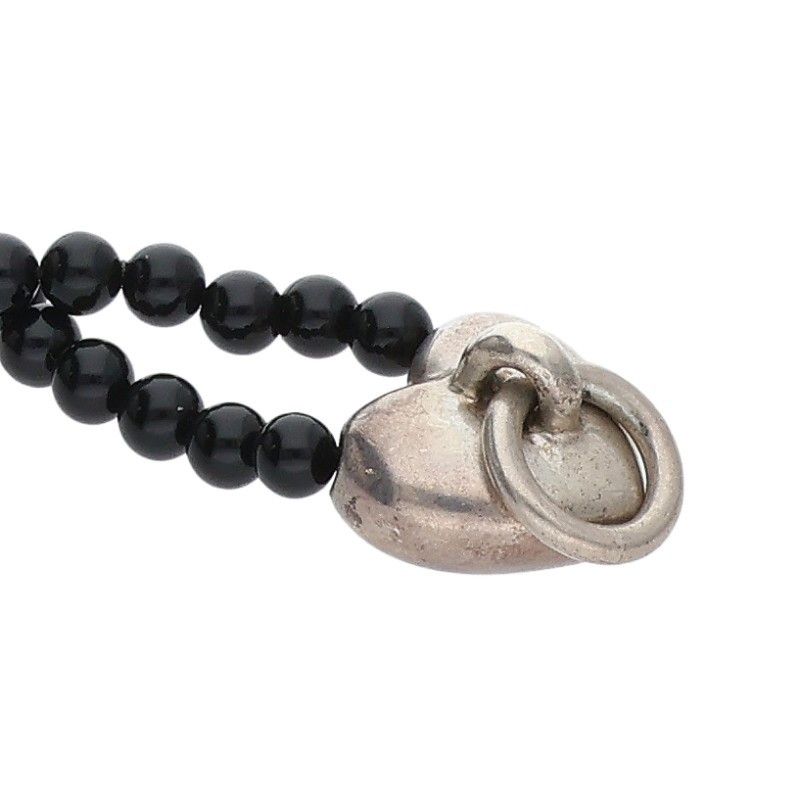 Tiffany & Co Heart Knock Onyx Silver Necklace — view 5