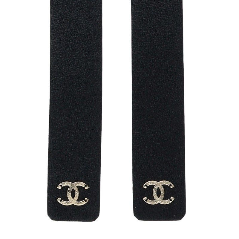 Chanel Faux Pearl Ribbon Necklace — view 4