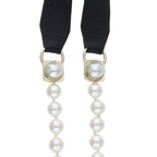 Chanel Faux Pearl Ribbon Necklace — view 3